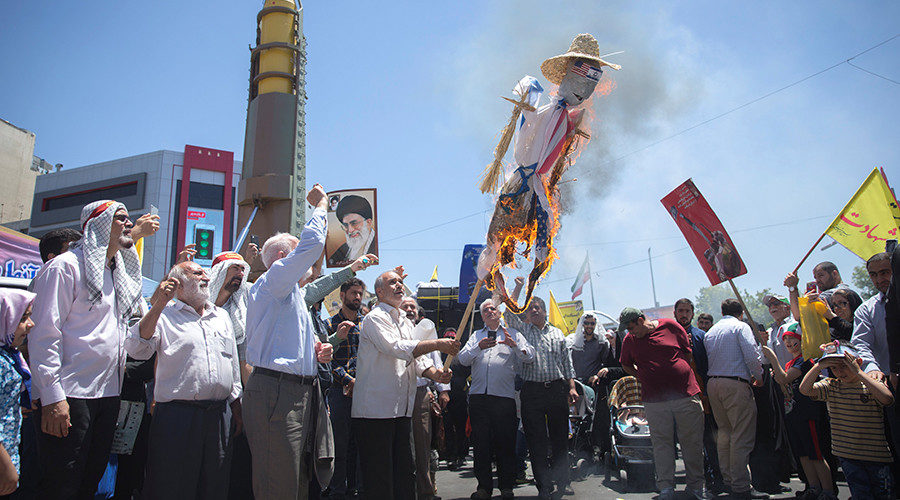 anti-Israel protestors in Iran