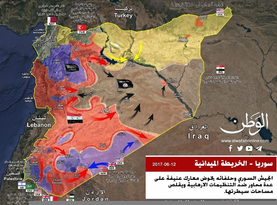 Click to enlarge Syria battle map