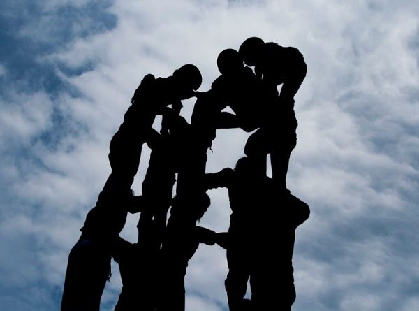 Click to enlarge human tower