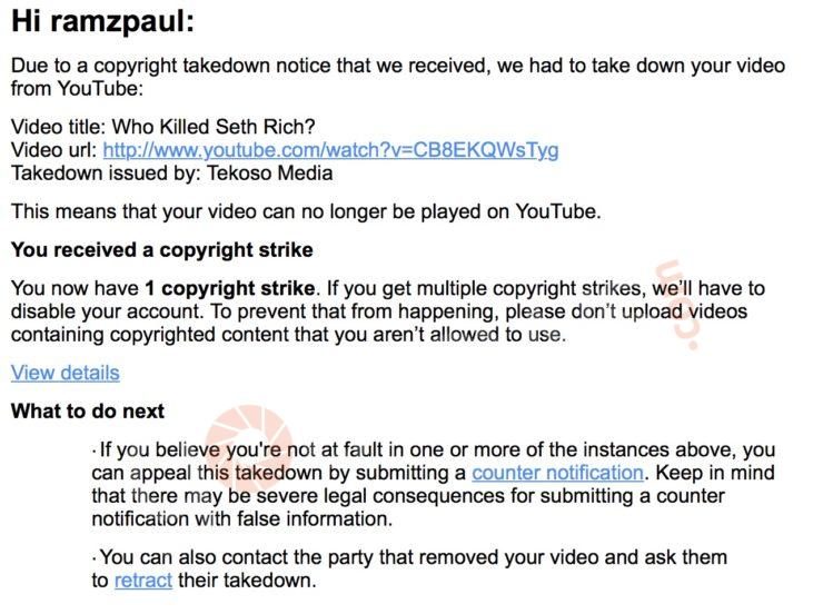 Click to enlarge Ramsey youtube channel shutdown
