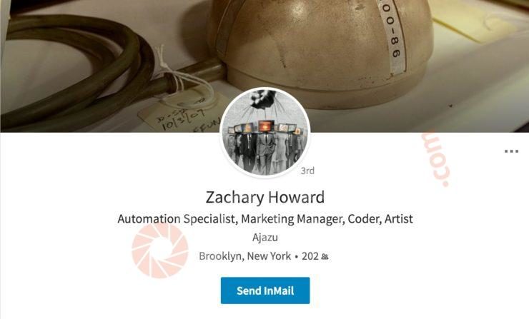 Click to enlarge Zachary Howard LinkedinScreenshot