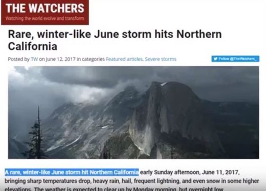 rare California winter storm