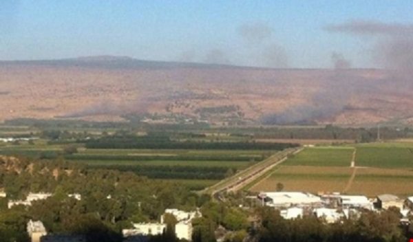 Click to enlarge Israeli strikes in Golan Heights