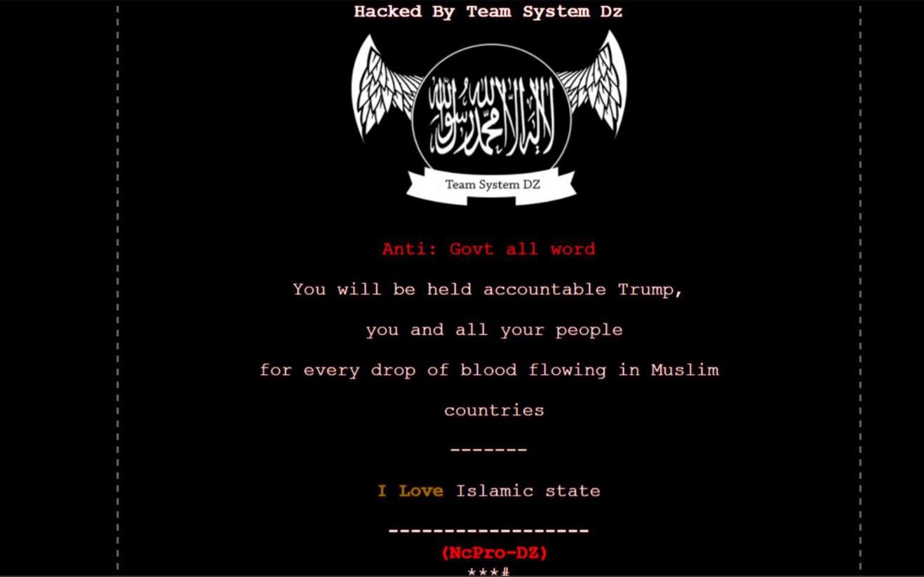 ISIS hacking message
