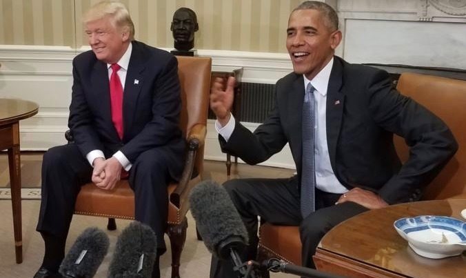 Donald Trump and Barack Obama