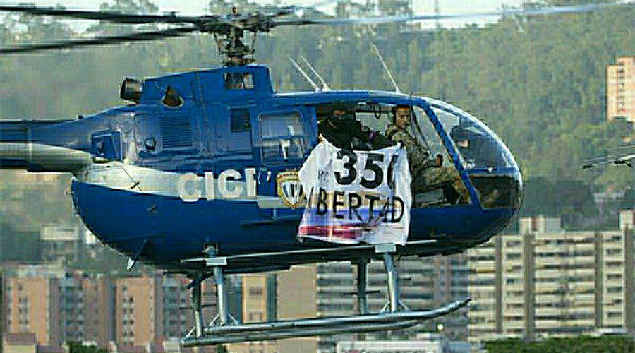 Stolen police helicopter, Caracas, Venezuela