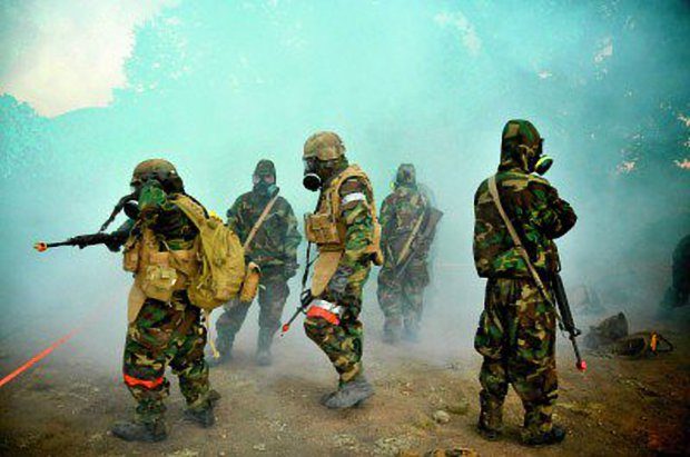 US Naval_Mobile_Construction_Battalion_NMCB_40_conduct_drills_in_full_chemical_protective