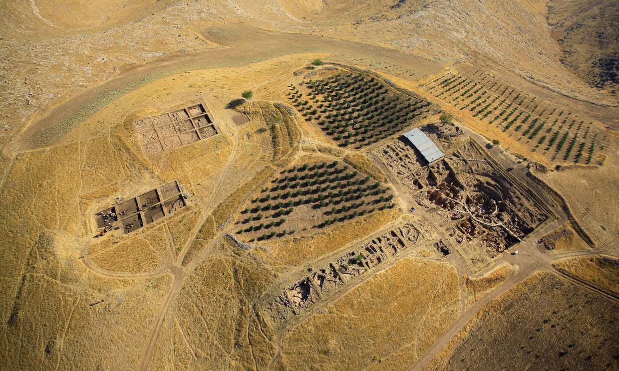 Aerial view of the site at Göbekli Tepe.