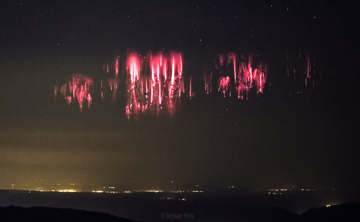 red sprites over English Channel