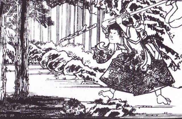 Sword scroll illustration