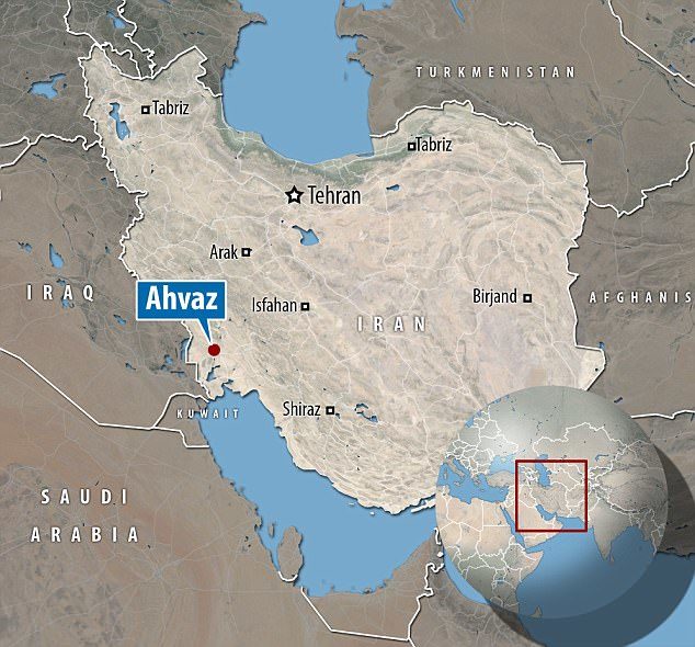 Click to enlarge The scorching conditions were recorded in the city of Ahvaz in Iran's south west on Thursday, according to a French meteorologist