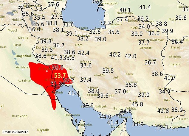 Click to enlarge The extreme high temperatures were highlighted by Etienne Kapikian, a meteorologist with the French national weather service Meteo France