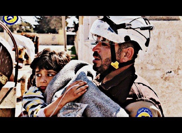 Click to enlarge White helmet propaganda