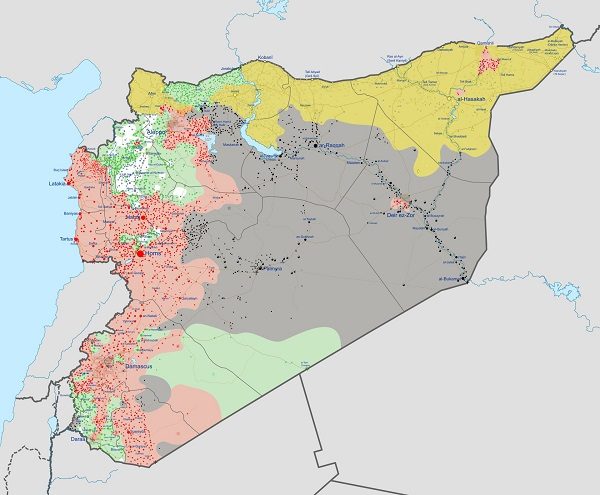 Click to enlarge Syria batle map January 1, 2017