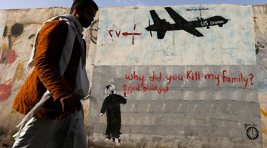 drone killing mural
