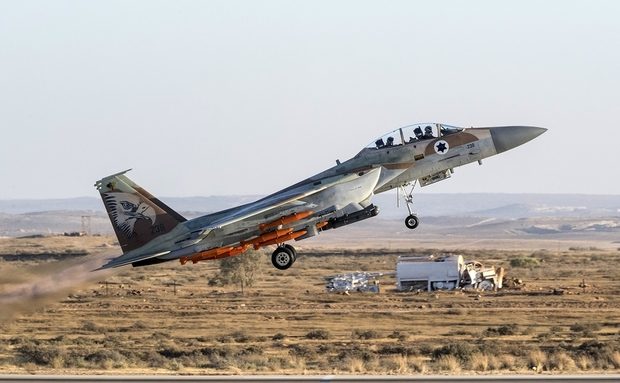 An Israeli F-15 at Hatzerim base in the Negev desert, near Beer Sheva