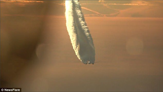 Huge contrail over Russia