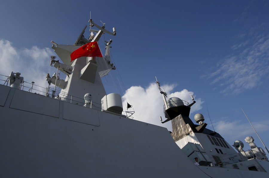 Jiangkai II class vessel at Changi Naval Base in Singapore