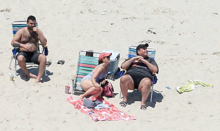 Chris Christie in Long Branch NJ beach
