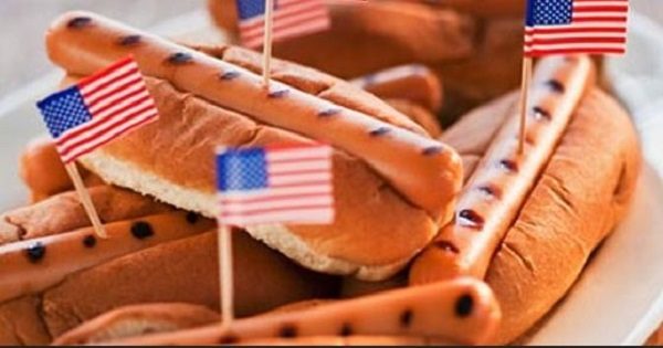 american flag hotdogs