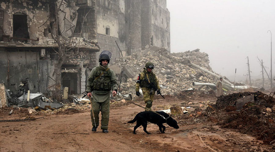 Click to enlarge Russian sappers in Syria