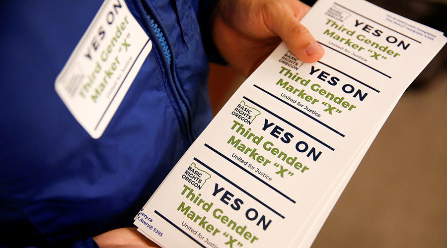 Oregon third gender sticker