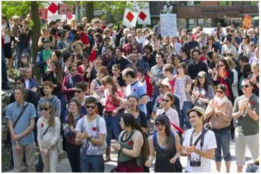 University of Montreal student rally