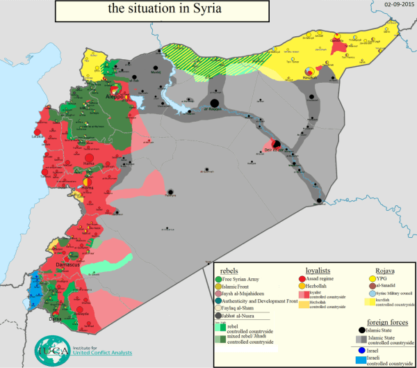 Syria map 2015