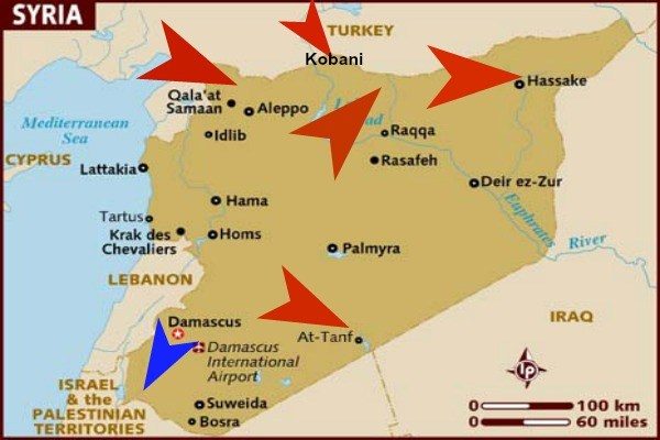 US bases in Syria map