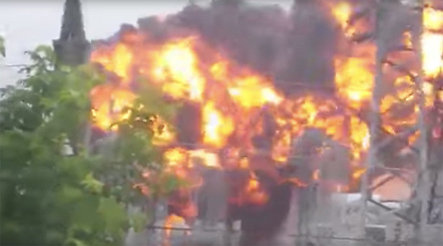 Click to enlarge explosion electricity station tomsk siberia