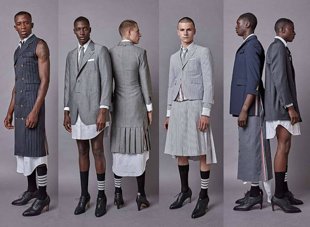 men in skirts and heels