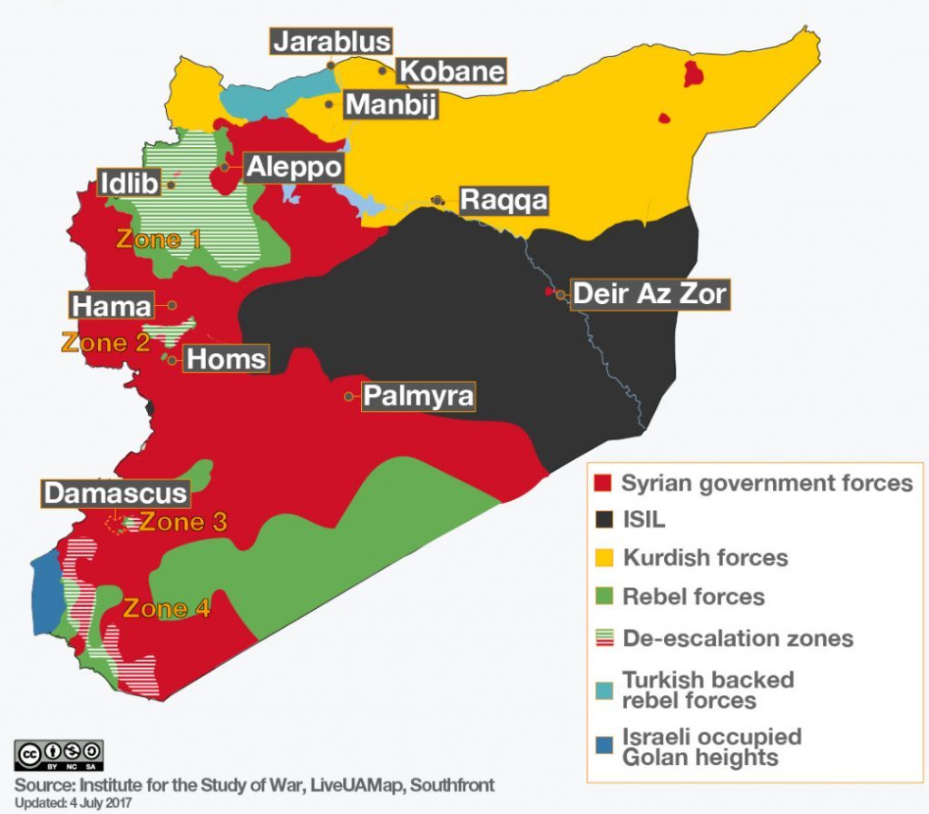 Click to enlarge Syria map factions
