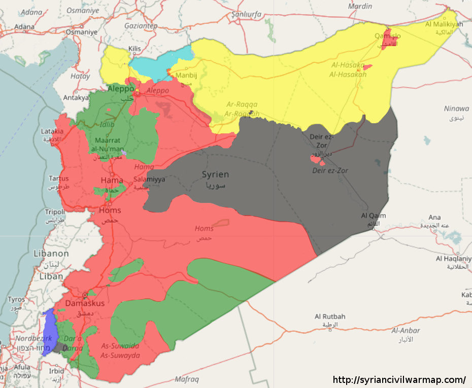Click to enlarge Syria map factions