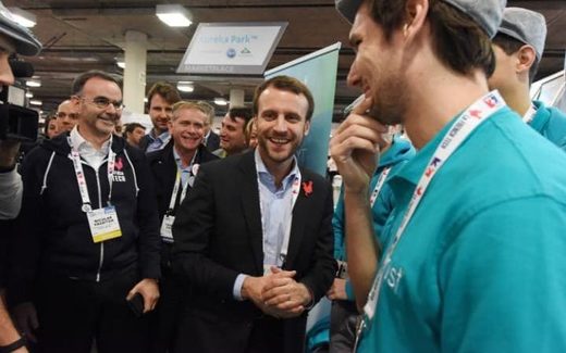 Click to enlarge Emmanuel Macron CES 2016 electronics show