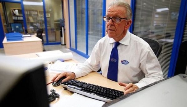 old man working