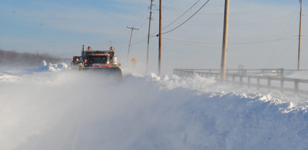 snow plow road global warming