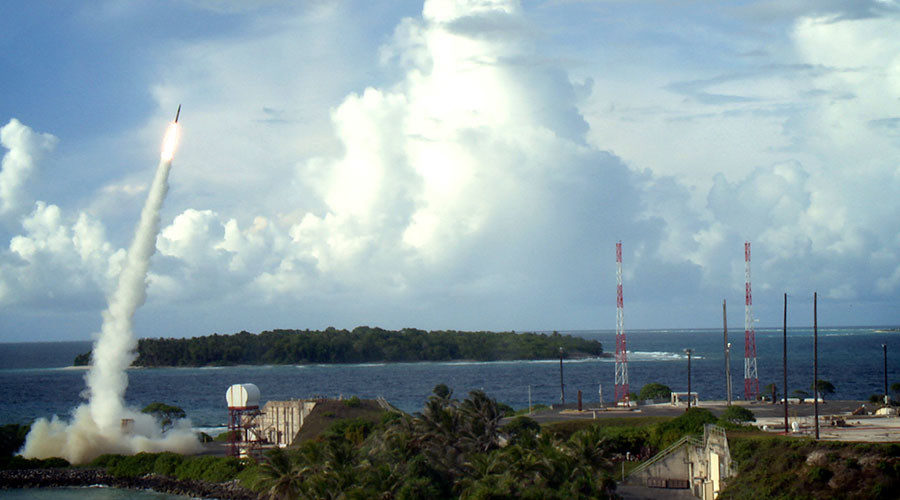 A THAAD interceptor is launched during a successful test