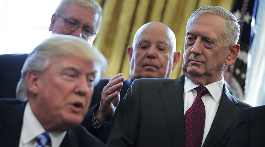 James Mattis and US President Donald Trump