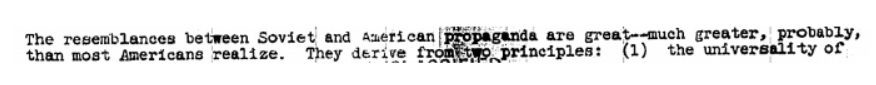 CIA’s 1951 listicle comparing U.S and Soviet Propaganda