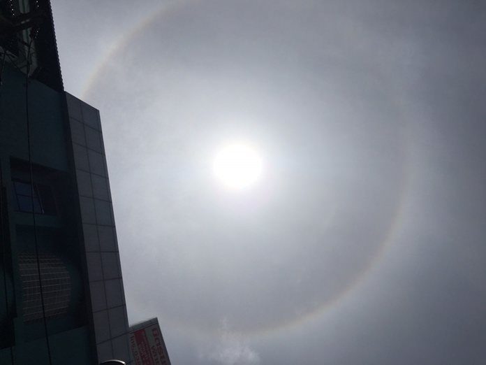 Sun halo in Thailand