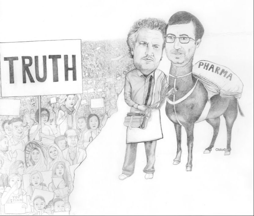 John Oliver and Del Bigtree