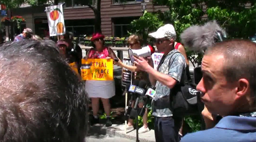 anti-fascist Trump protest