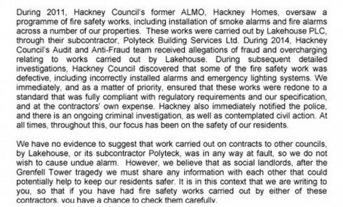 Click to enlarge hackney mayor letter