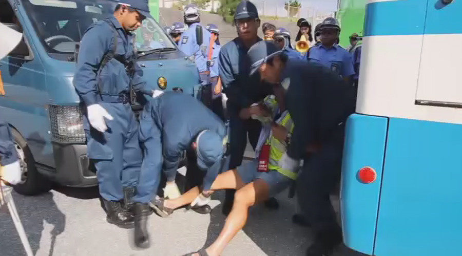 japanese protester arrest