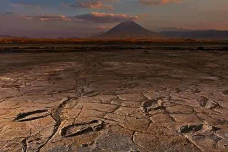 Click to enlarge worlds oldest footprints in Tanzania