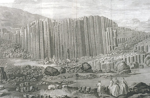 Click to enlarge Engraving of Susanna Drury's A View of the Giant's Causeway: East Prospect, 1768