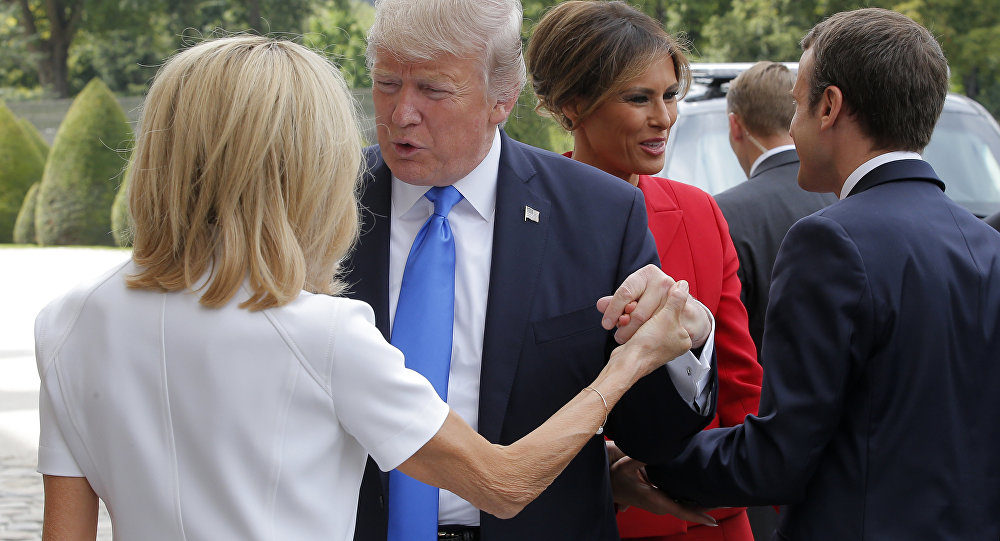 Click to enlarge trump brigitte macron