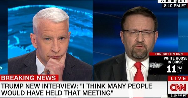 Anderson Cooper and Sebastian Gorka