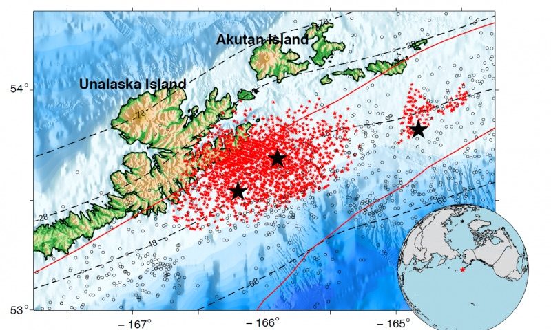 Earthquakes in the Alaska-Aleutian subduction zone