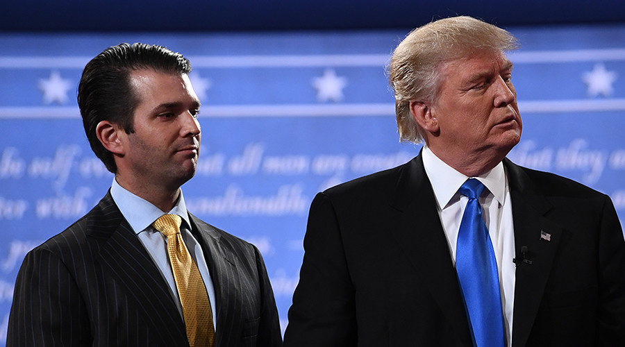 Click to enlarge Trump Jr. and Trump Sr.